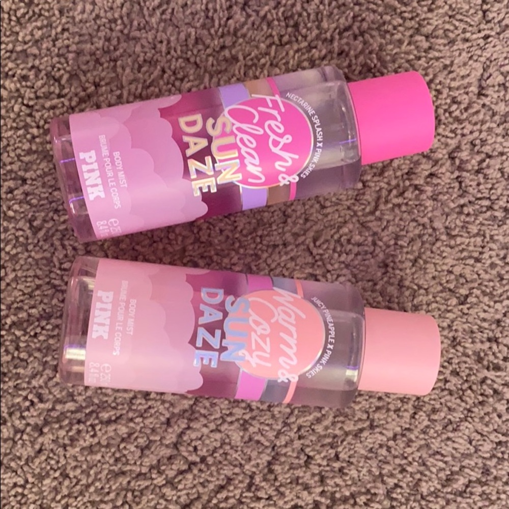 2 PINK body sprays
